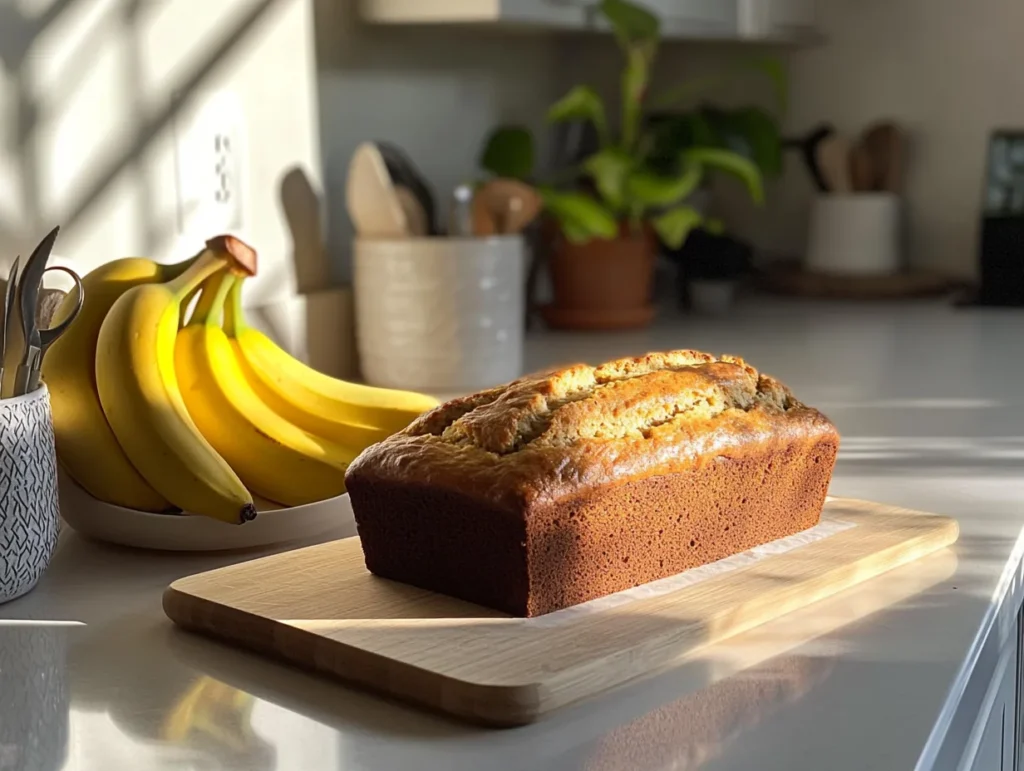 3-ingredient banana bread