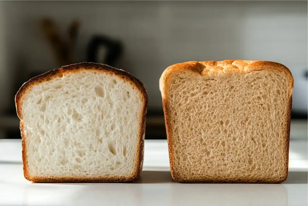 Sourdough bread slices showing texture