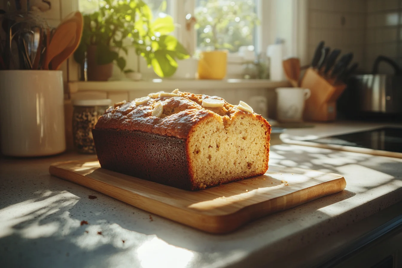 4-ingredient banana bread loaf