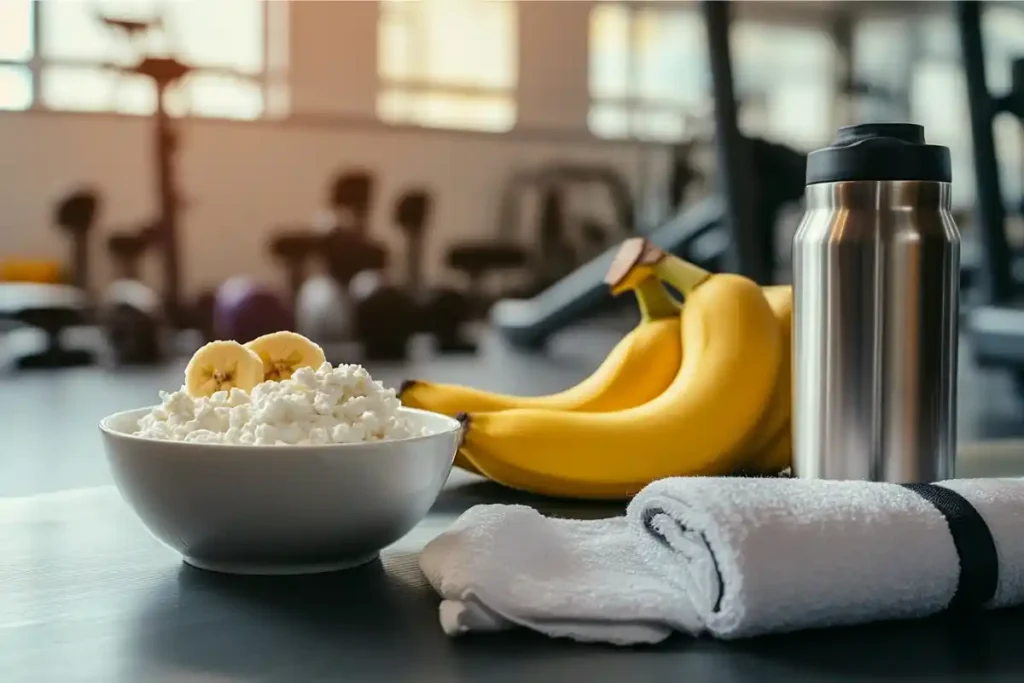 Cottage cheese and banana as post-workout snack